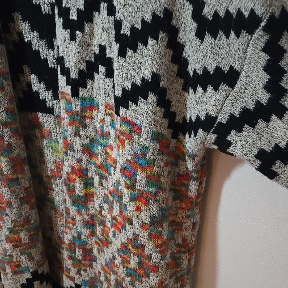 Debut Chic Womens Multicolor Patterned Knit Cardigan Size Small EUC - Picture 3 of 11